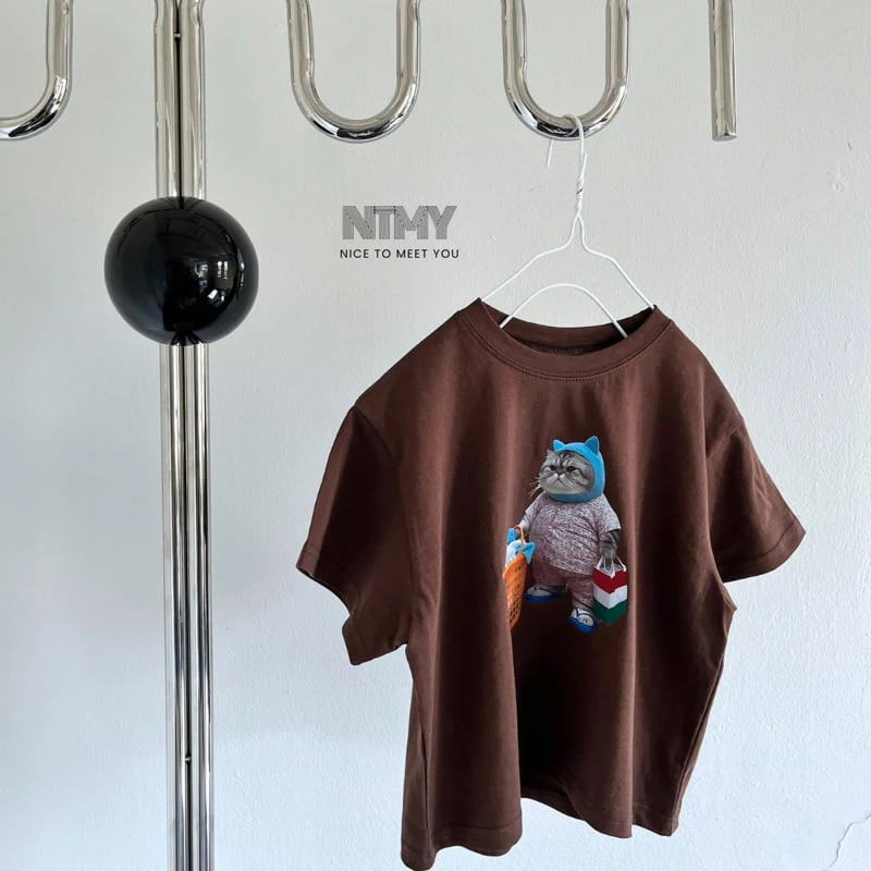 Nice To Meet You - Korean Children Fashion - #designkidswear - Chubby Cat Tee - 4