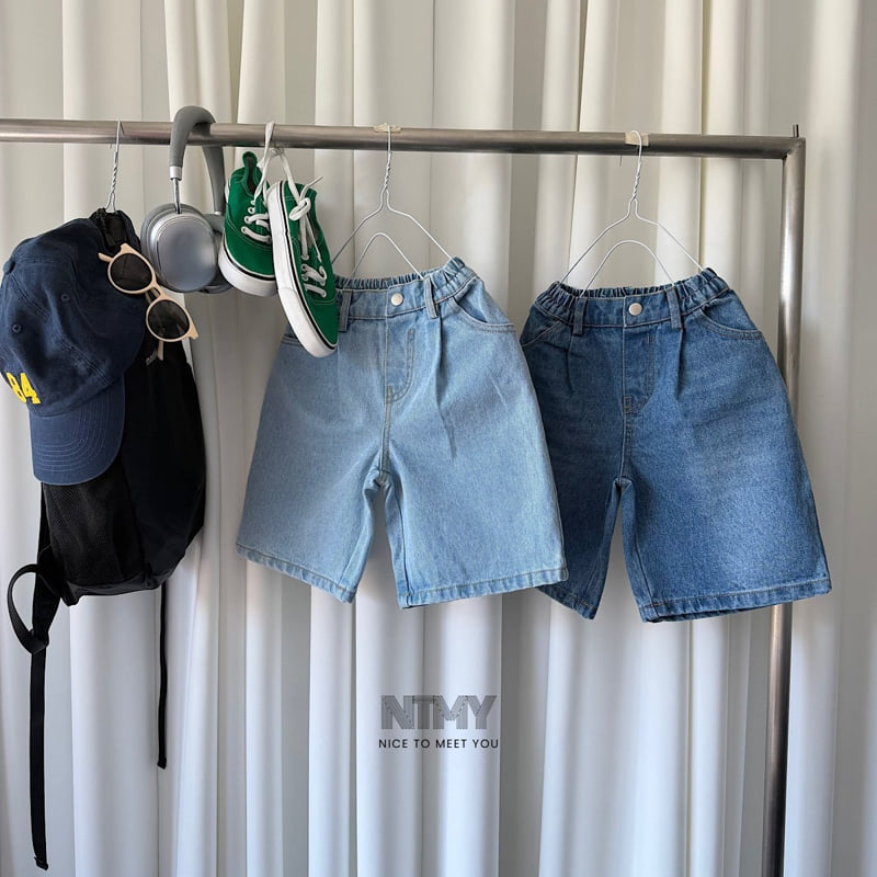 Nice To Meet You - Korean Children Fashion - #discoveringself - Half Denim Pants - 12