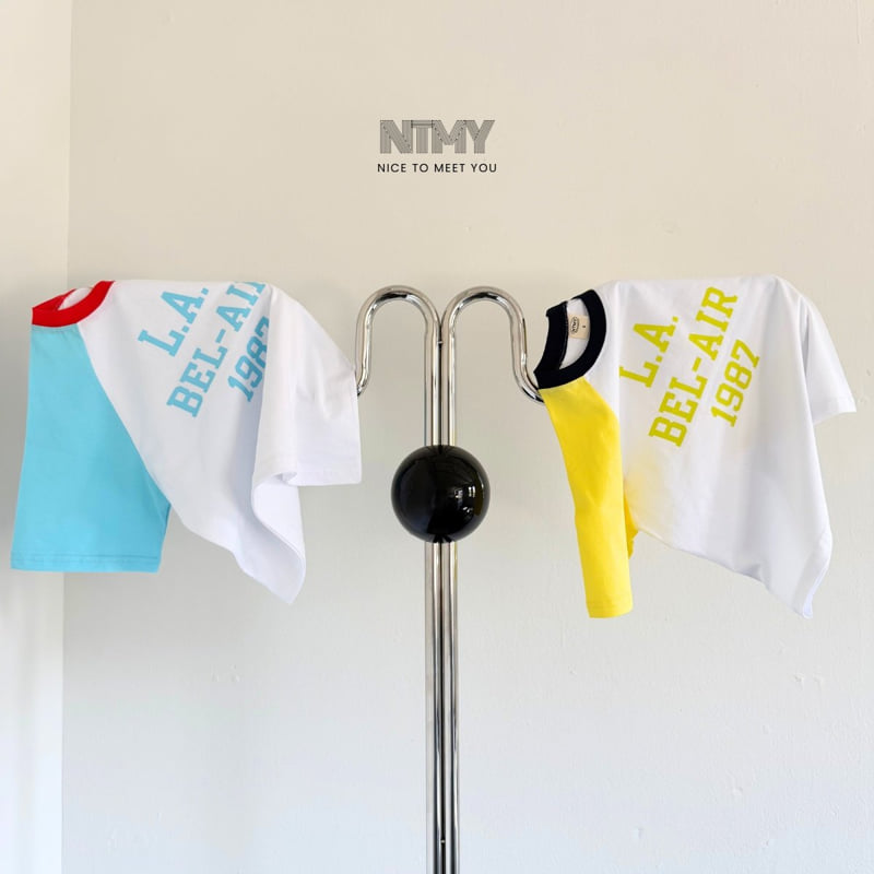 Nice To Meet You - Korean Children Fashion - #kidsshorts - LA Raglan Tee - 8