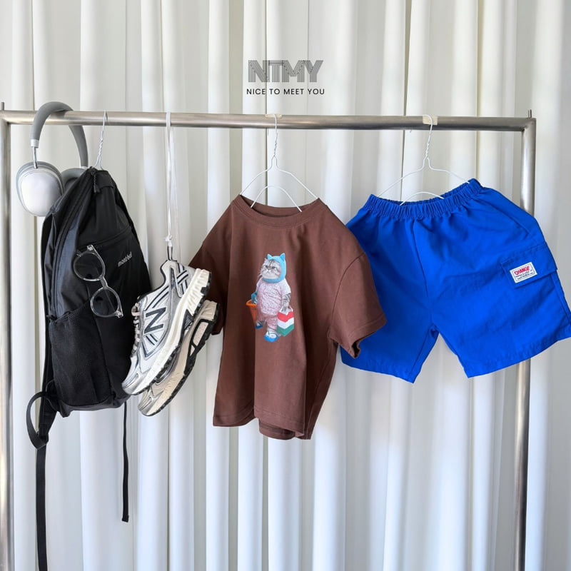 Nice To Meet You - Korean Children Fashion - #kidsshorts - Chubby Cat Tee - 6