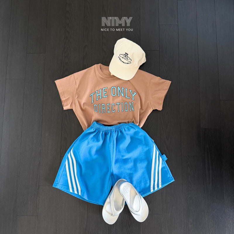 Nice To Meet You - Korean Children Fashion - #kidsshorts - Direction Tee - 5