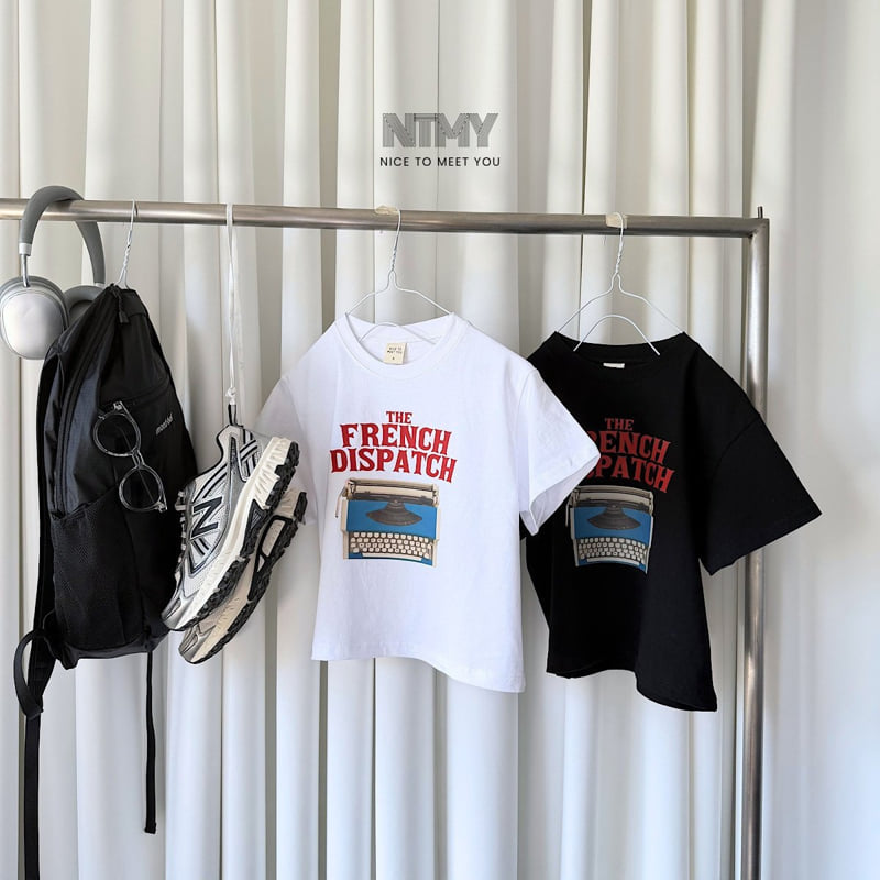 Nice To Meet You - Korean Children Fashion - #kidsshorts - Typewriter Tee - 5