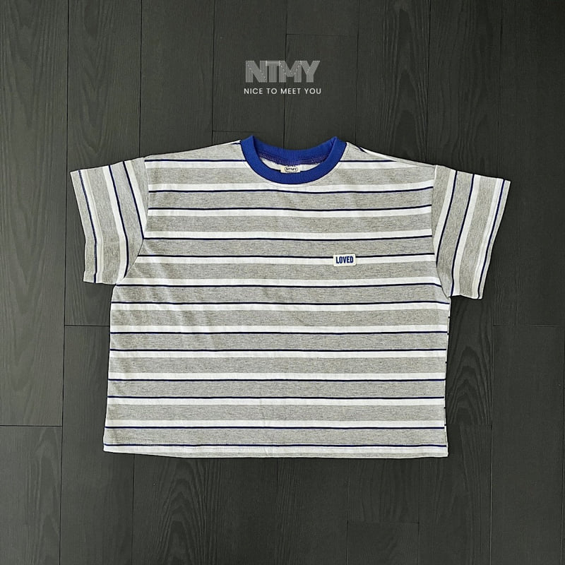 Nice To Meet You - Korean Children Fashion - #kidsstore - Love Pin Striped Tee - 2
