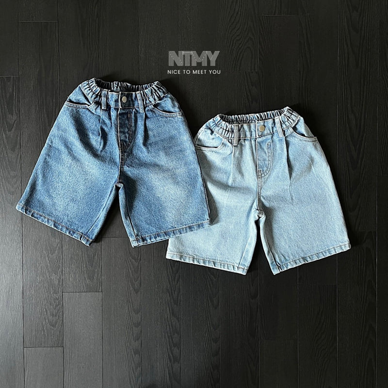 Nice To Meet You - Korean Children Fashion - #kidsstore - Half Denim Pants