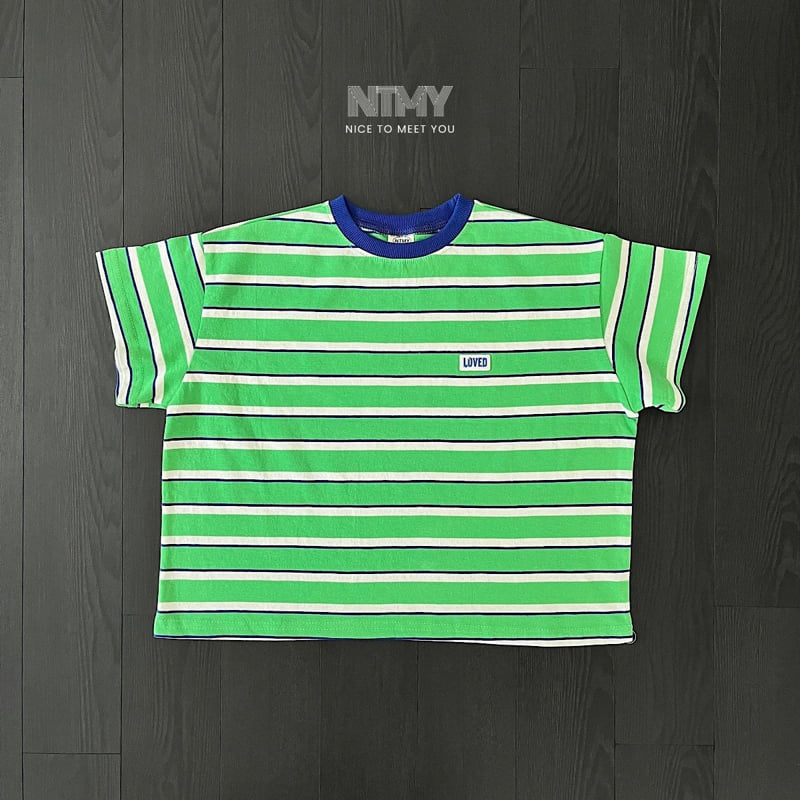 Nice To Meet You - Korean Children Fashion - #kidzfashiontrend - Love Pin Striped Tee - 3