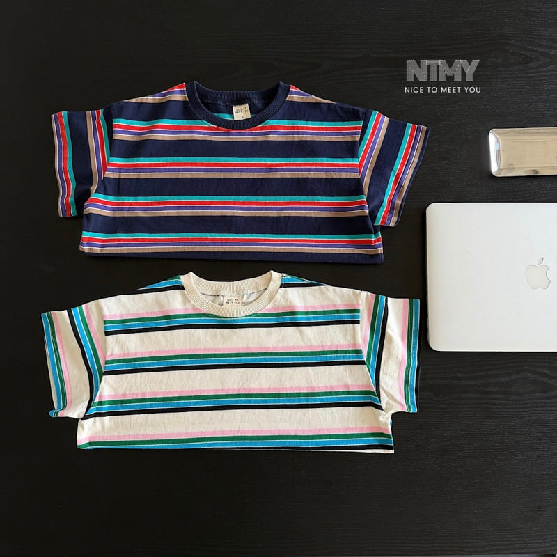 Nice To Meet You - Korean Children Fashion - #kidzfashiontrend - Secret Striped Tee - 2