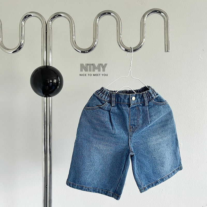 Nice To Meet You - Korean Children Fashion - #Kfashion4kids - Half Denim Pants - 4
