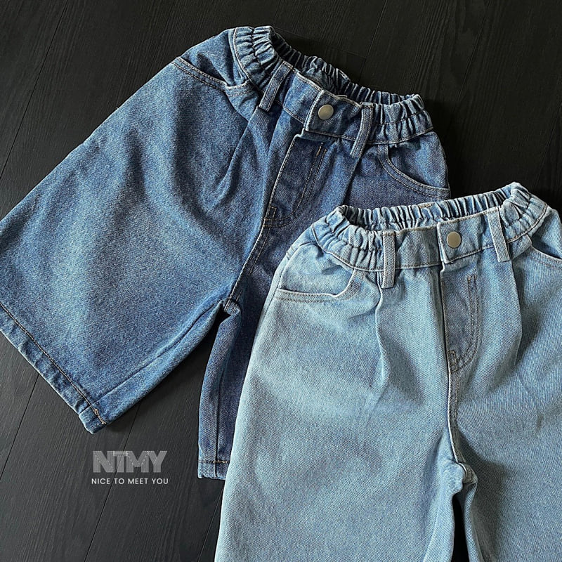 Nice To Meet You - Korean Children Fashion - #magicofchildhood - Half Denim Pants - 5
