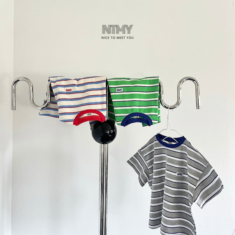 Nice To Meet You - Korean Children Fashion - #minifashionista - Love Pin Striped Tee - 7