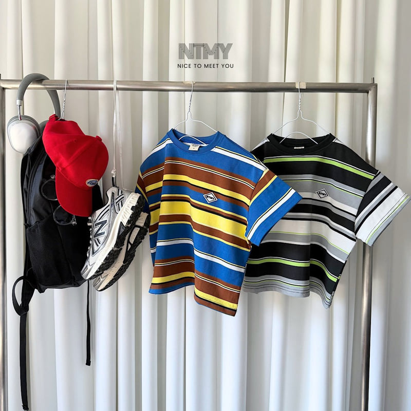 Nice To Meet You - Korean Children Fashion - #minifashionista - Beams Stripe Tee - 5