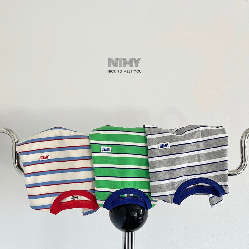 Nice To Meet You - Korean Children Fashion - #prettylittlegirls - Love Pin Striped Tee - 8