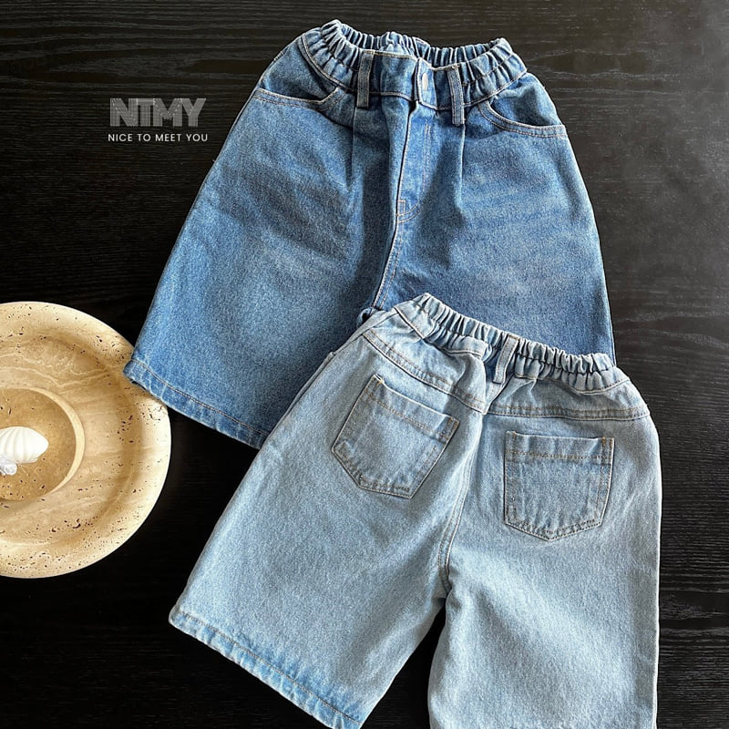 Nice To Meet You - Korean Children Fashion - #prettylittlegirls - Half Denim Pants - 7