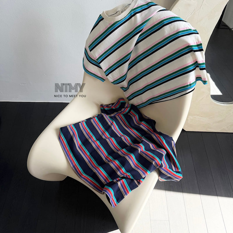 Nice To Meet You - Korean Children Fashion - #stylishchildhood - Secret Striped Tee - 10