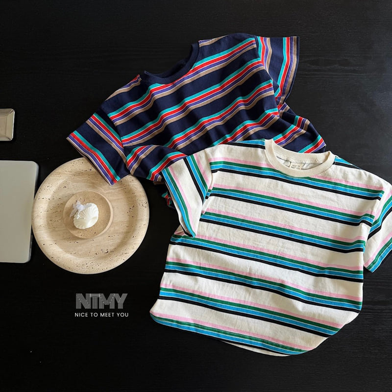 Nice To Meet You - Korean Children Fashion - #todddlerfashion - Secret Striped Tee - 8