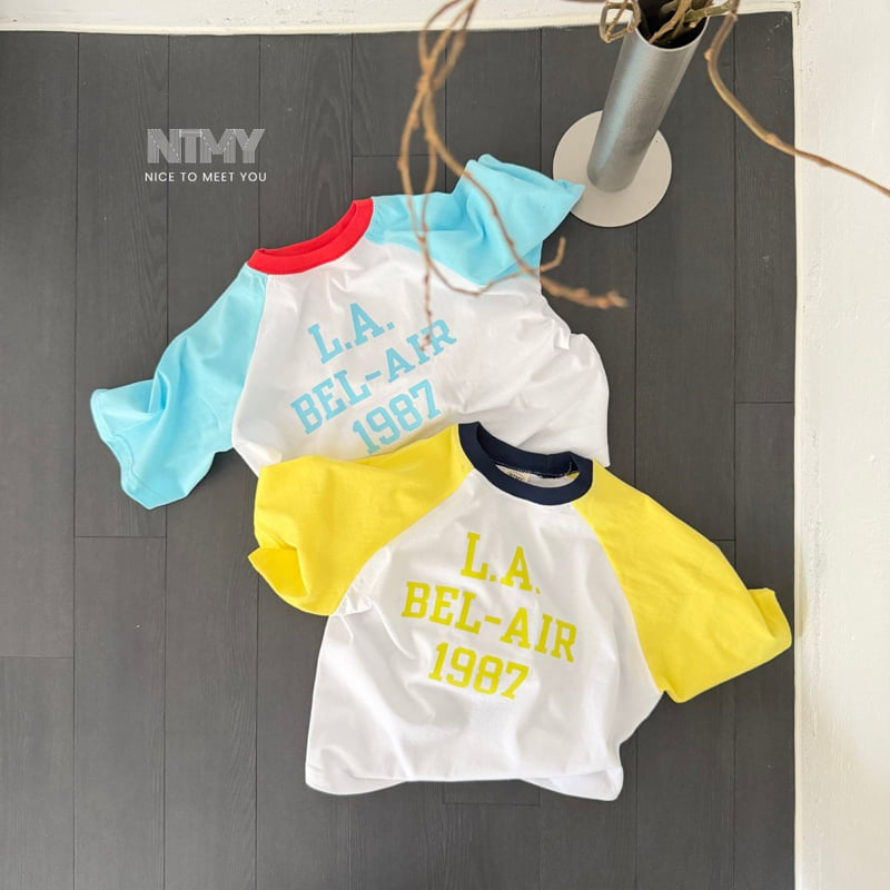 Nice To Meet You - Korean Children Fashion - #toddlerclothing - LA Raglan Tee