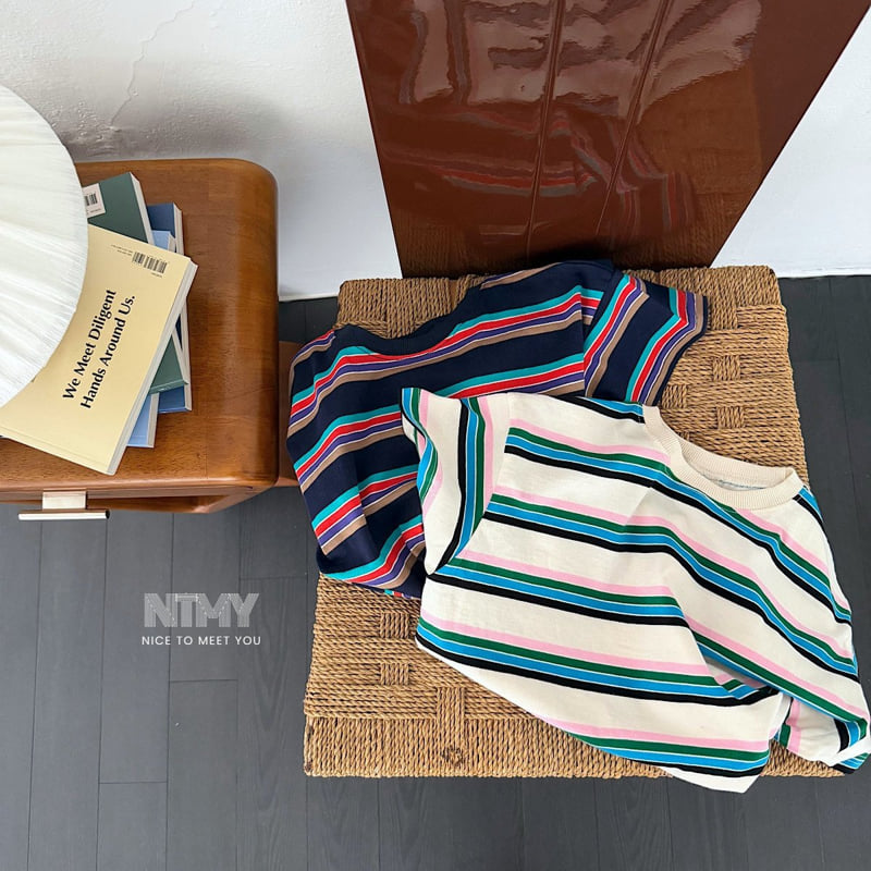 Nice To Meet You - Korean Children Fashion - #toddlerclothing - Secret Striped Tee - 9