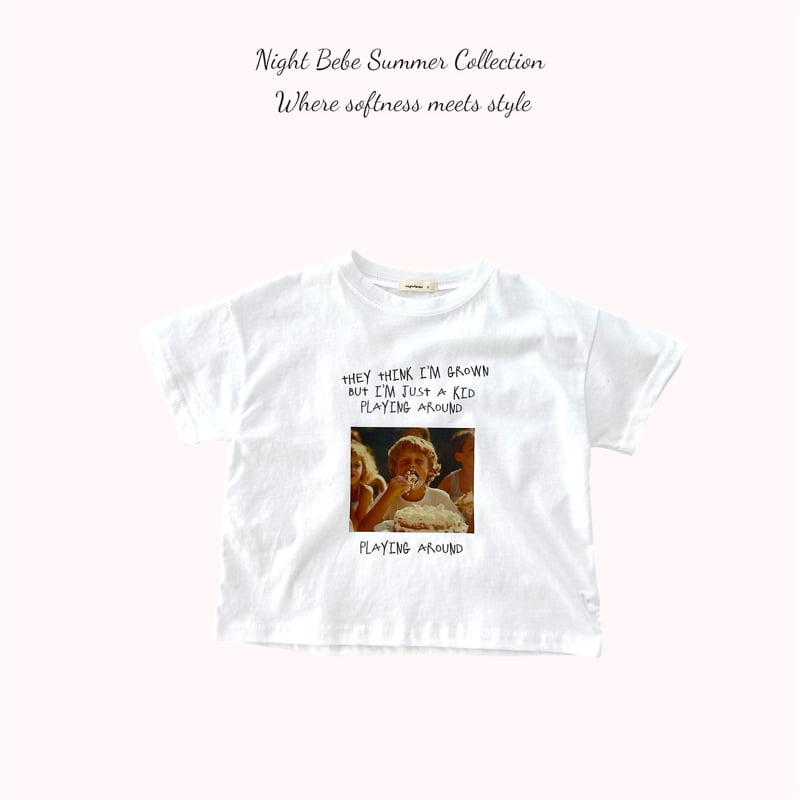 Night Bebe - Korean Children Fashion - #Kfashion4kids - Playing Tee