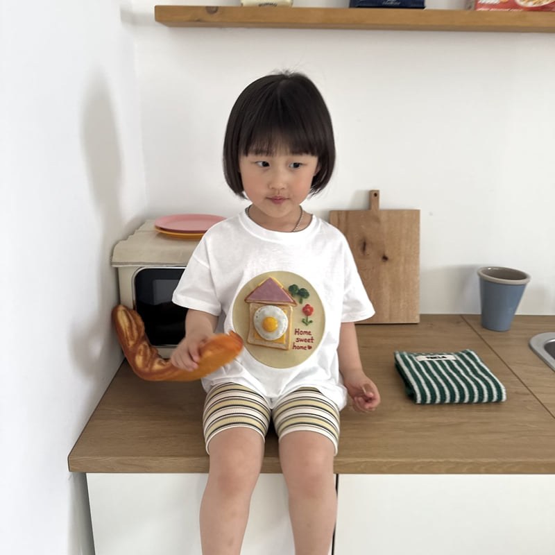 Night Bebe - Korean Children Fashion - #kidsshorts - Home Sweet Home Tee - 2