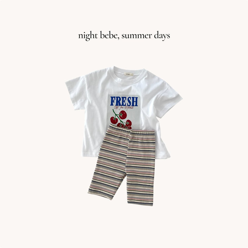 Night Bebe - Korean Children Fashion - #todddlerfashion - Cherry Jubilee Tee - 12