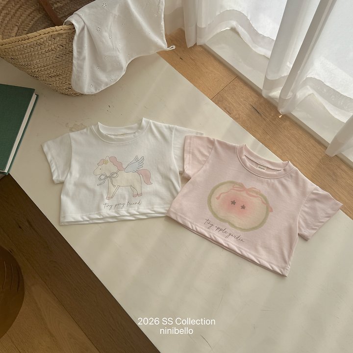 Ninibello - Korean Children Fashion - #Kfashion4kids - Apple Pony Crop Tee