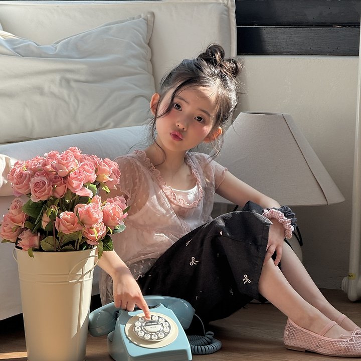 Ninibello - Korean Children Fashion - #childofig - Ribbon Sugar Denim Pants - 10