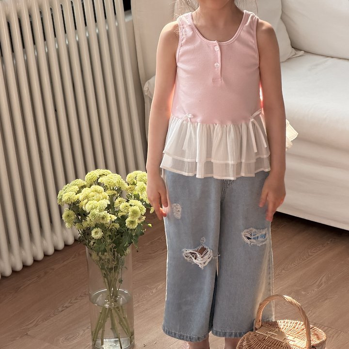 Ninibello - Korean Children Fashion - #childofig - Damage Ice Denim Pants - 6
