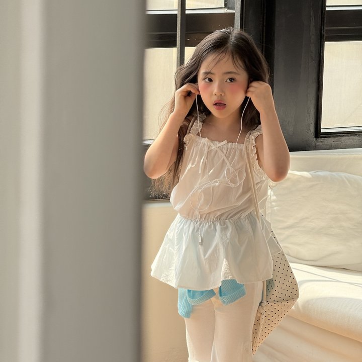 Ninibello - Korean Children Fashion - #prettylittlegirls - Shine Sleeveless Blouse - 4
