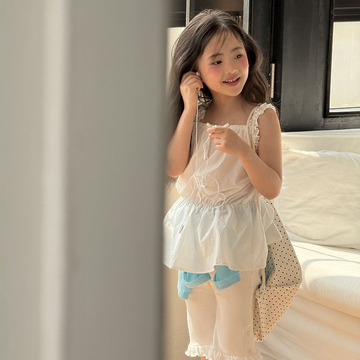 Ninibello - Korean Children Fashion - #childofig - Shine Sleeveless Blouse - 5