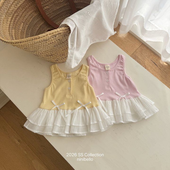 Ninibello - Korean Children Fashion - #childofig - Frilly Ribbon Sleeveless