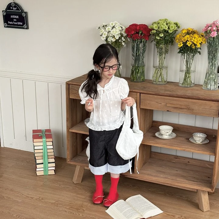Ninibello - Korean Children Fashion - #childrensboutique - Rosy Embroidery Blouse - 9