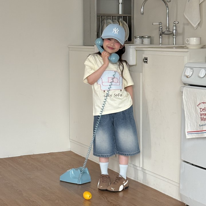 Ninibello - Korean Children Fashion - #designkidswear - 225 Bermuda Pintuck Denim Pants - 10