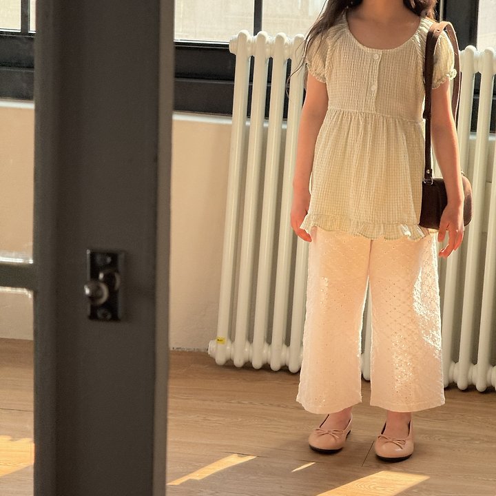 Ninibello - Korean Children Fashion - #designkidswear - Mori Punching Eyelet Pants - 7