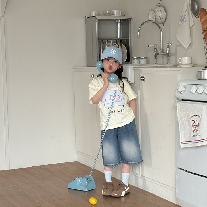 Ninibello - Korean Children Fashion - #fashionkids - 225 Bermuda Pintuck Denim Pants - 12