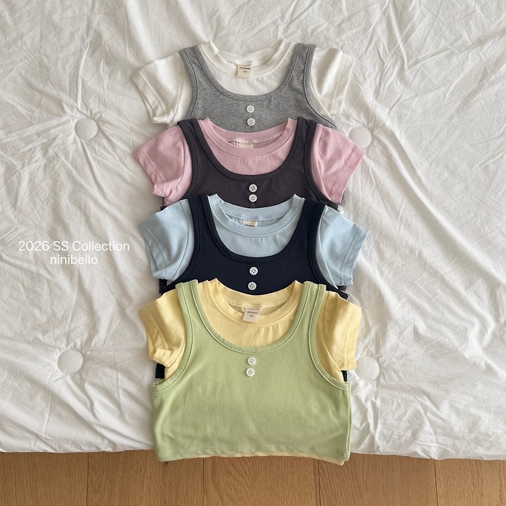 Ninibello - Korean Children Fashion - #fashionkids - Daily Sleeveless Layered Tee - 3