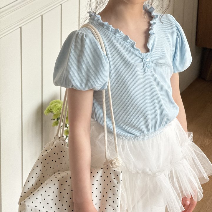 Ninibello - Korean Children Fashion - #kidsshorts - Shirring Tutu Tee - 8