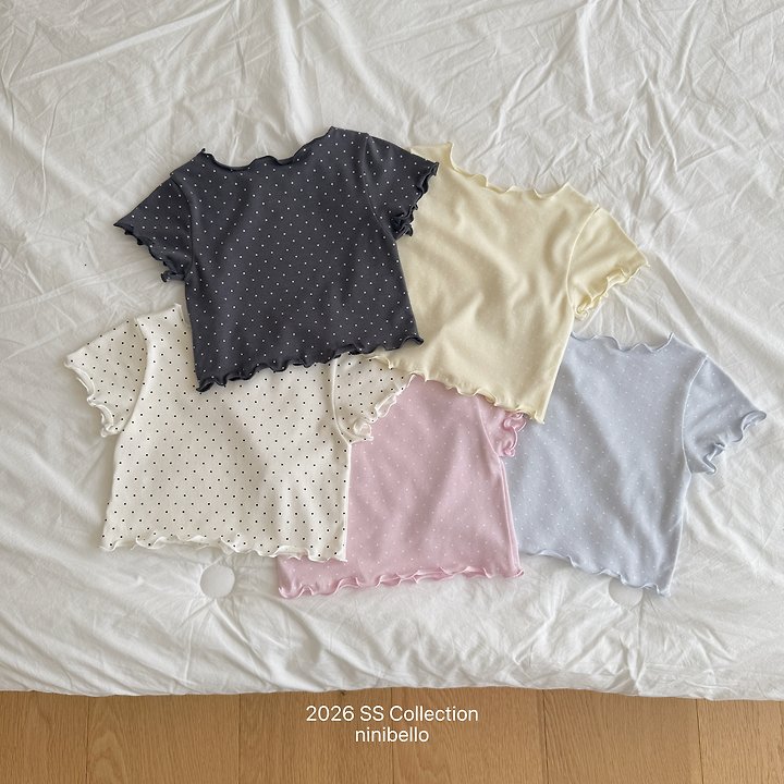 Ninibello - Korean Children Fashion - #kidsshorts - Dot Heart Punching Tee - 3