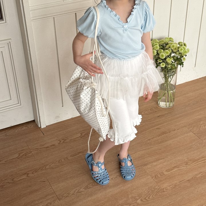 Ninibello - Korean Children Fashion - #kidsstore - Capri Frill Pants - 6