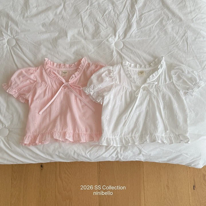 Ninibello - Korean Children Fashion - #kidzfashiontrend - Rosy Embroidery Blouse