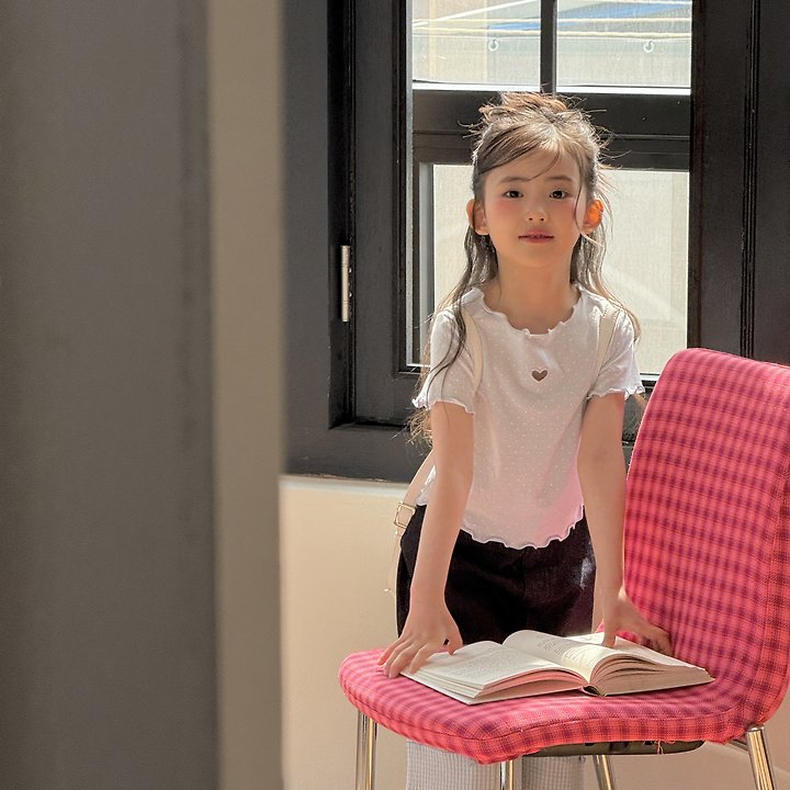 Ninibello - Korean Children Fashion - #kidzfashiontrend - Dot Heart Punching Tee - 5