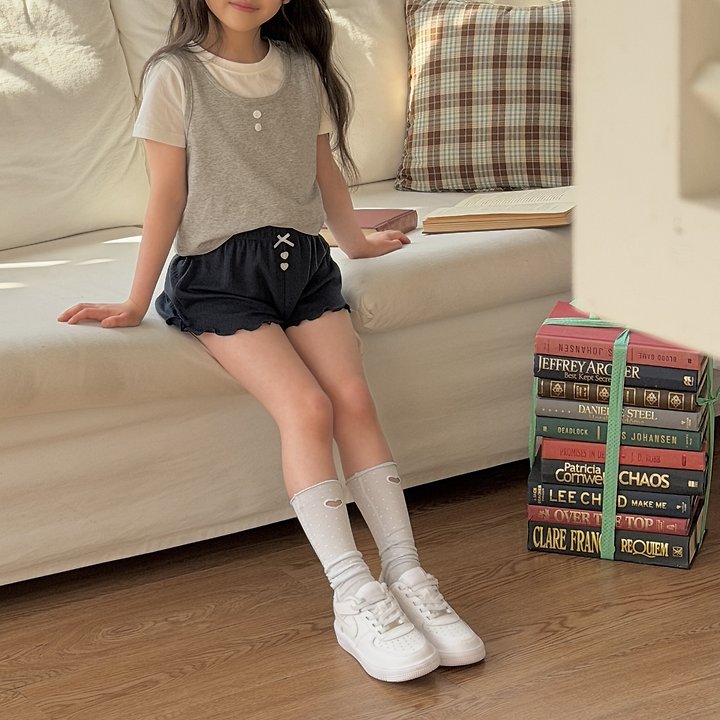 Ninibello - Korean Children Fashion - #magicofchildhood - Dot Heart Punching Knee Socks - 10