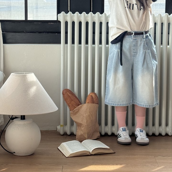 Ninibello - Korean Children Fashion - #littlefashionista - 225 Bermuda Pintuck Denim Pants - 4