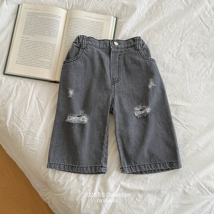 Ninibello - Korean Children Fashion - #magicofchildhood - Damage Ice Denim Pants - 3