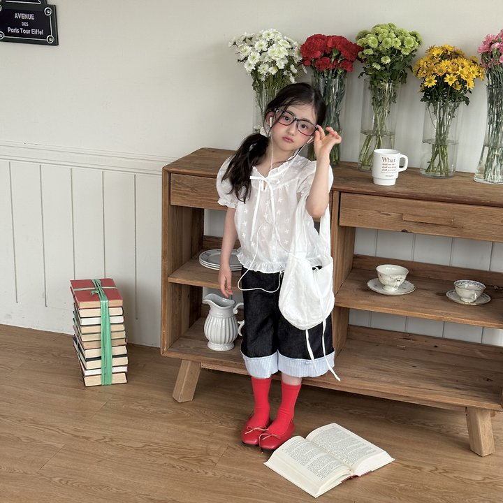 Ninibello - Korean Children Fashion - #littlefashionista - Rosy Embroidery Blouse - 4