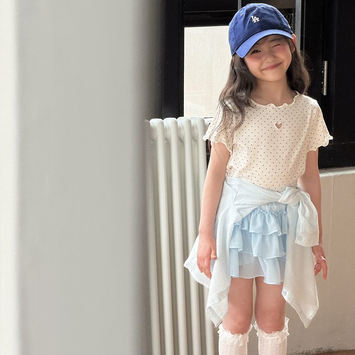 Ninibello - Korean Children Fashion - #magicofchildhood - Dot Heart Punching Tee - 8