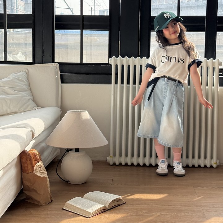 Ninibello - Korean Children Fashion - #minifashionista - 225 Bermuda Pintuck Denim Pants - 5