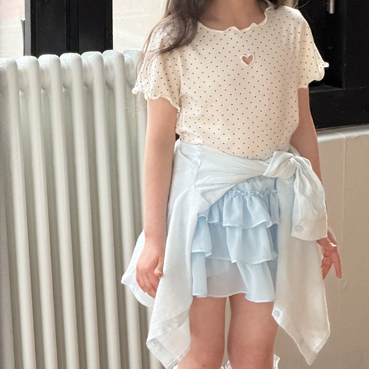 Ninibello - Korean Children Fashion - #minifashionista - Dot Heart Punching Tee - 9