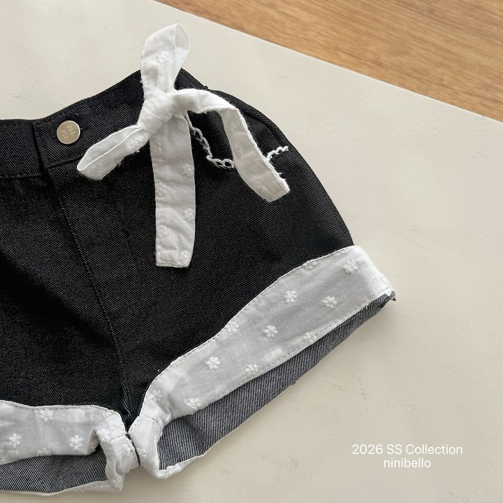Ninibello - Korean Children Fashion - #prettylittlegirls - Love It Half Denim Pants - 3