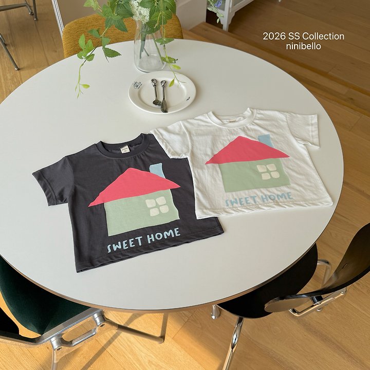 Ninibello - Korean Children Fashion - #toddlerclothing - Sweet Home Tee - 3
