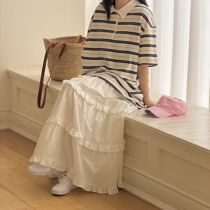 Ninibello - Korean Women Fashion - #momslook - Adult Poki Collar Tee - 12