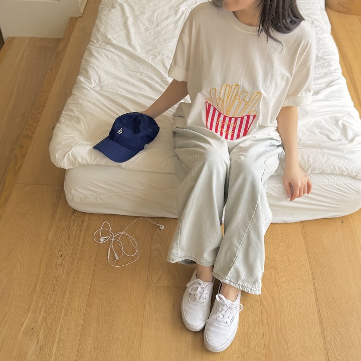 Ninibello - Korean Women Fashion - #momslook - Adult French Fries Tee - 3